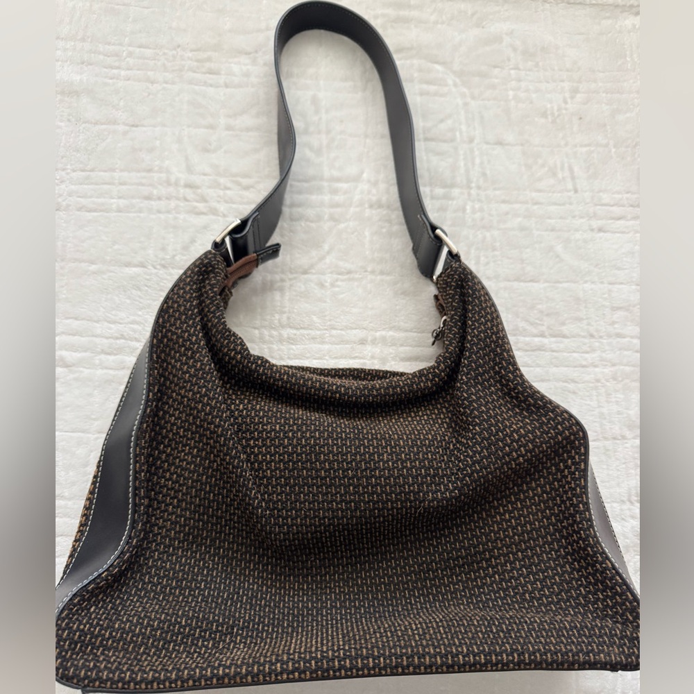 MX Brown and Black Shoulder Bag